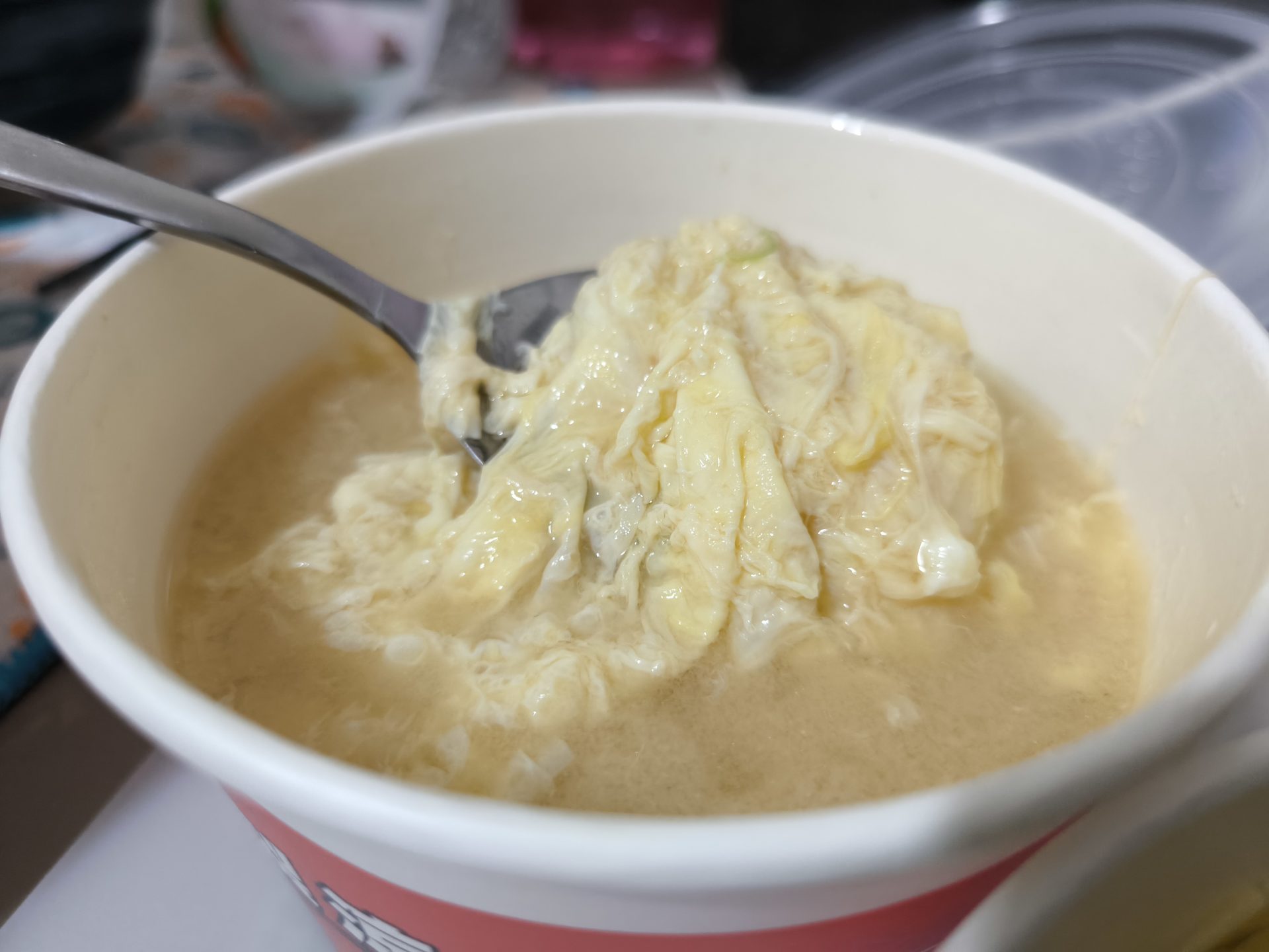 錢記涼麵味噌蛋花湯近照