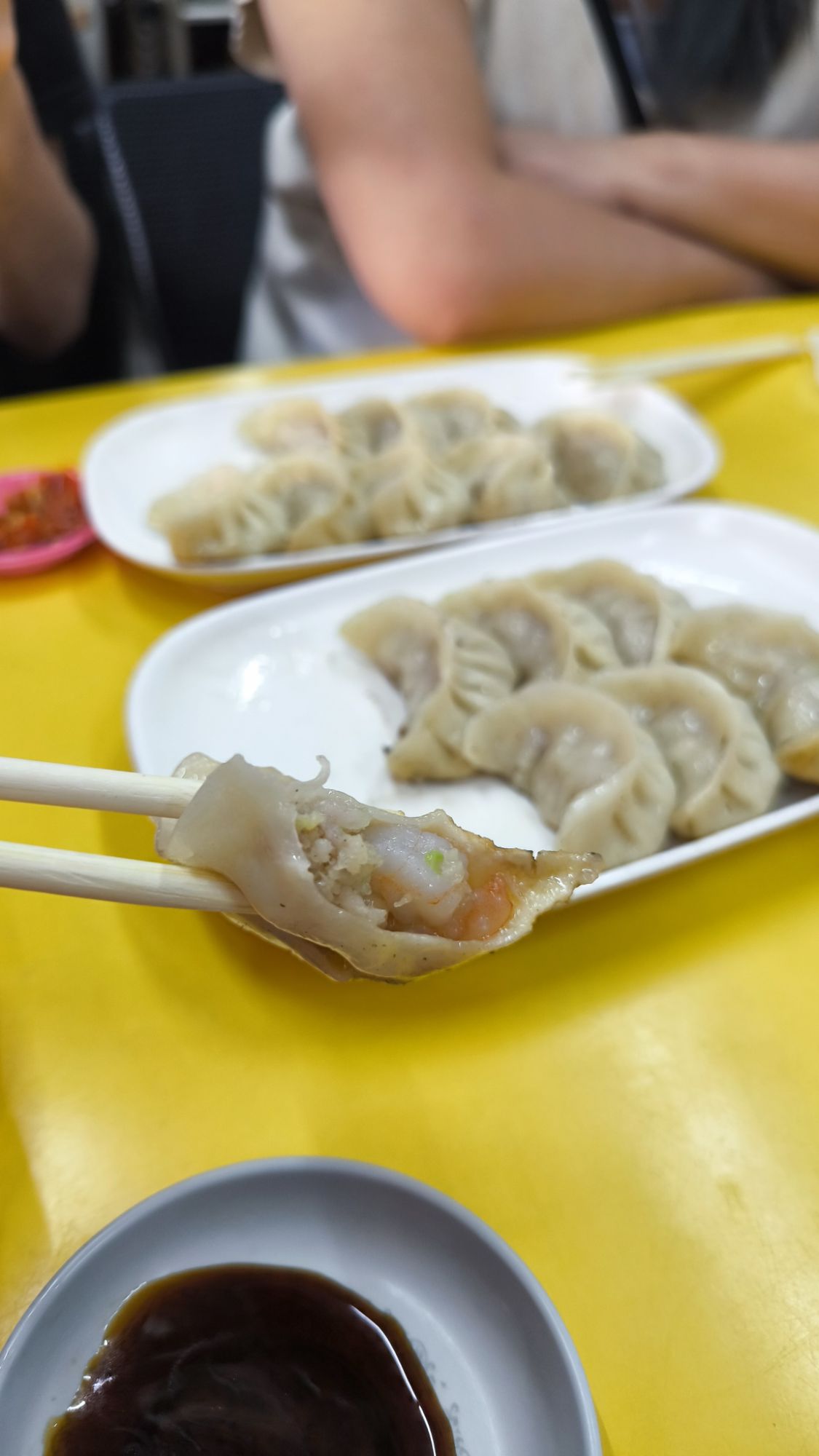 360度鍋貼內餡特寫